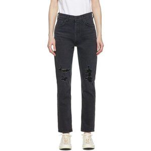 CITIZENS OF HUMANITY BLACK HIGH-RISE CHARLOTTE JEANS
